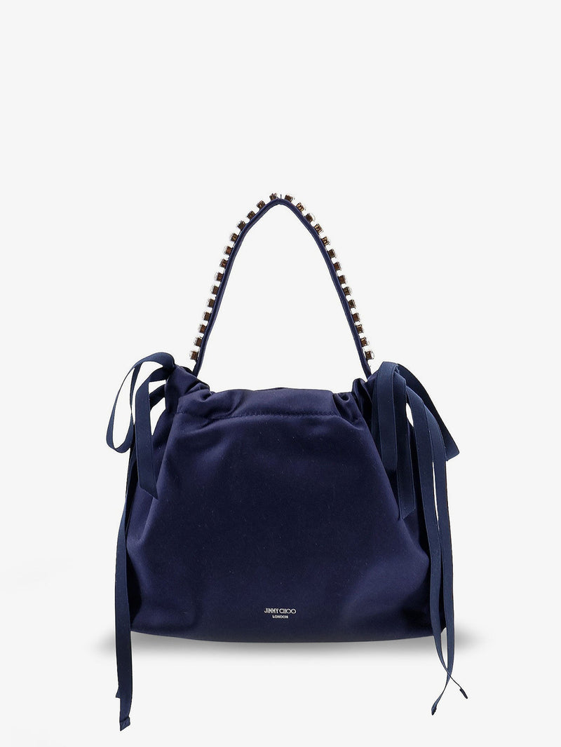 Jimmy Choo Jimmy Choo Satin Crossbody Bag Blue - World Class Fashion