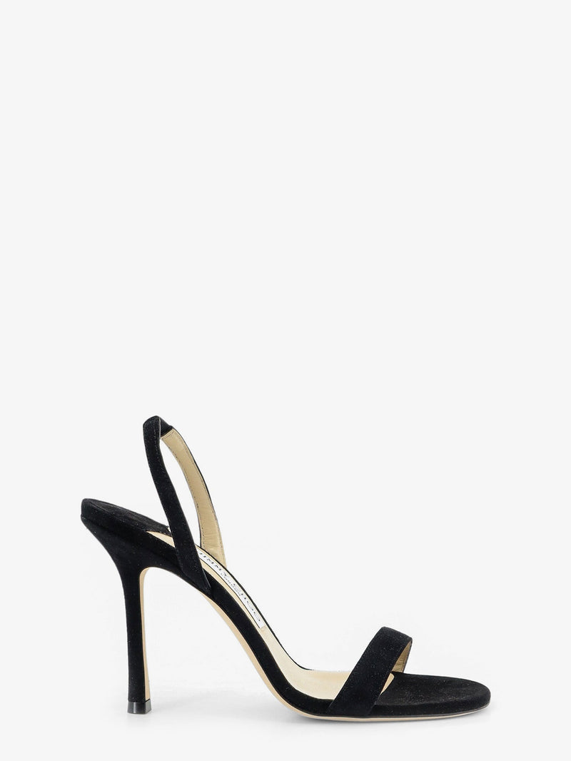 Jimmy Choo Jimmy Choo Jenn 100 Suede Sandals Black - World Class Fashion