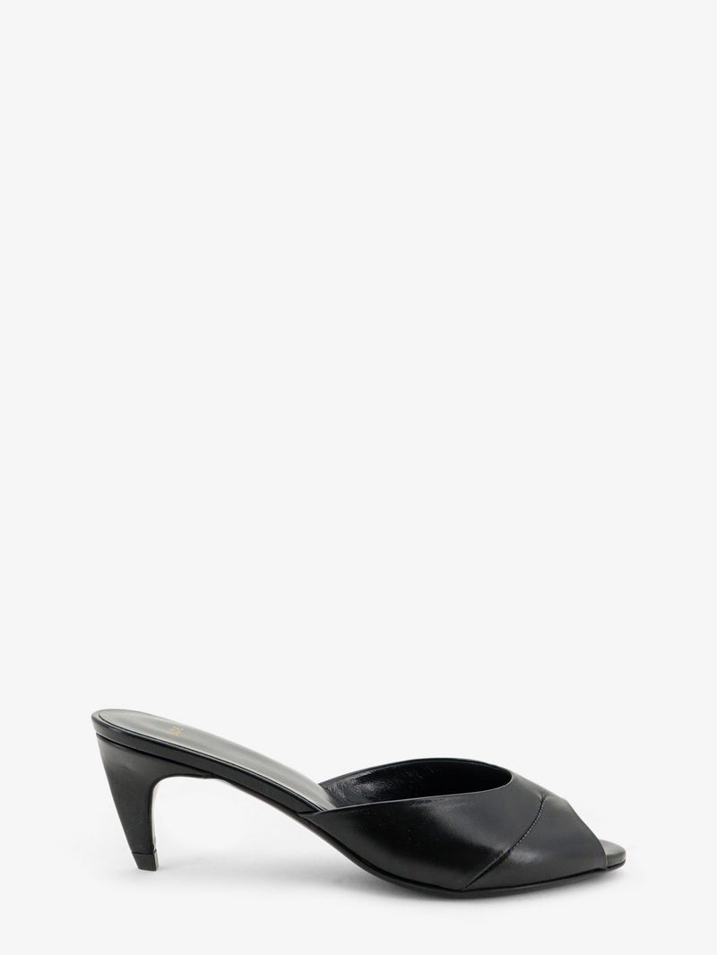 Jude Jude Leather Cave Mule Sandals Black - World Class Fashion