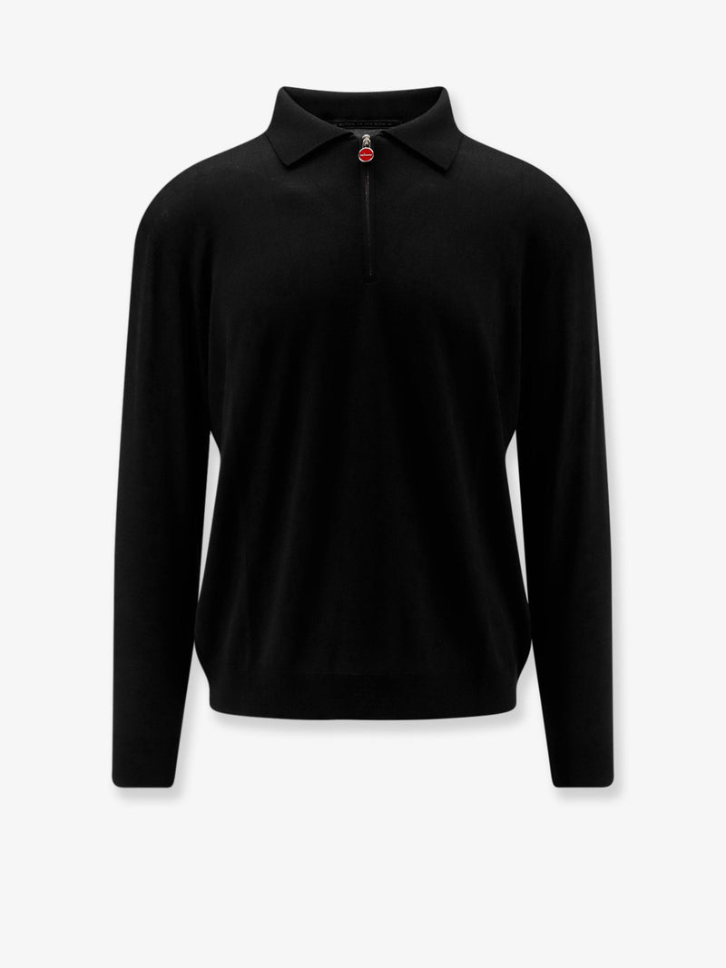 Kiton Ciro Paone Kiton Ciro Paone Wool Polo Shirt Black - World Class Fashion