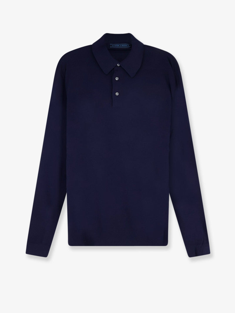 Kiton Ciro Paone Kiton Ciro Paone Wool Polo Shirt Blue - World Class Fashion
