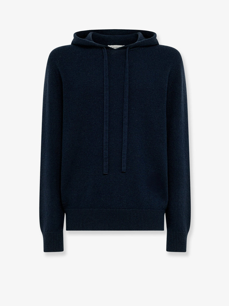 Laneus Laneus Wool and Cashmere Hoodie Blue Men - World Class Fashion