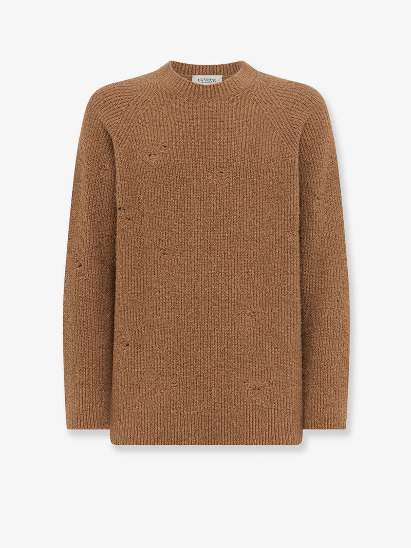 Laneus Laneus Alpaca Blend Sweater Brown Men - World Class Fashion