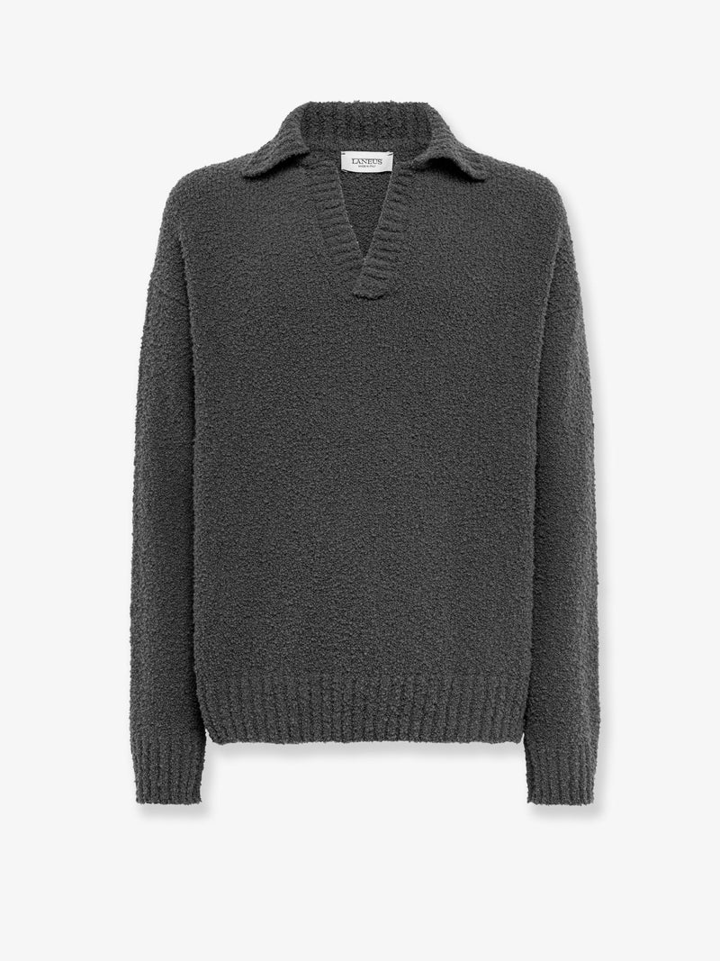 Laneus Laneus Bouclè Texture Sweater Grey Men - World Class Fashion