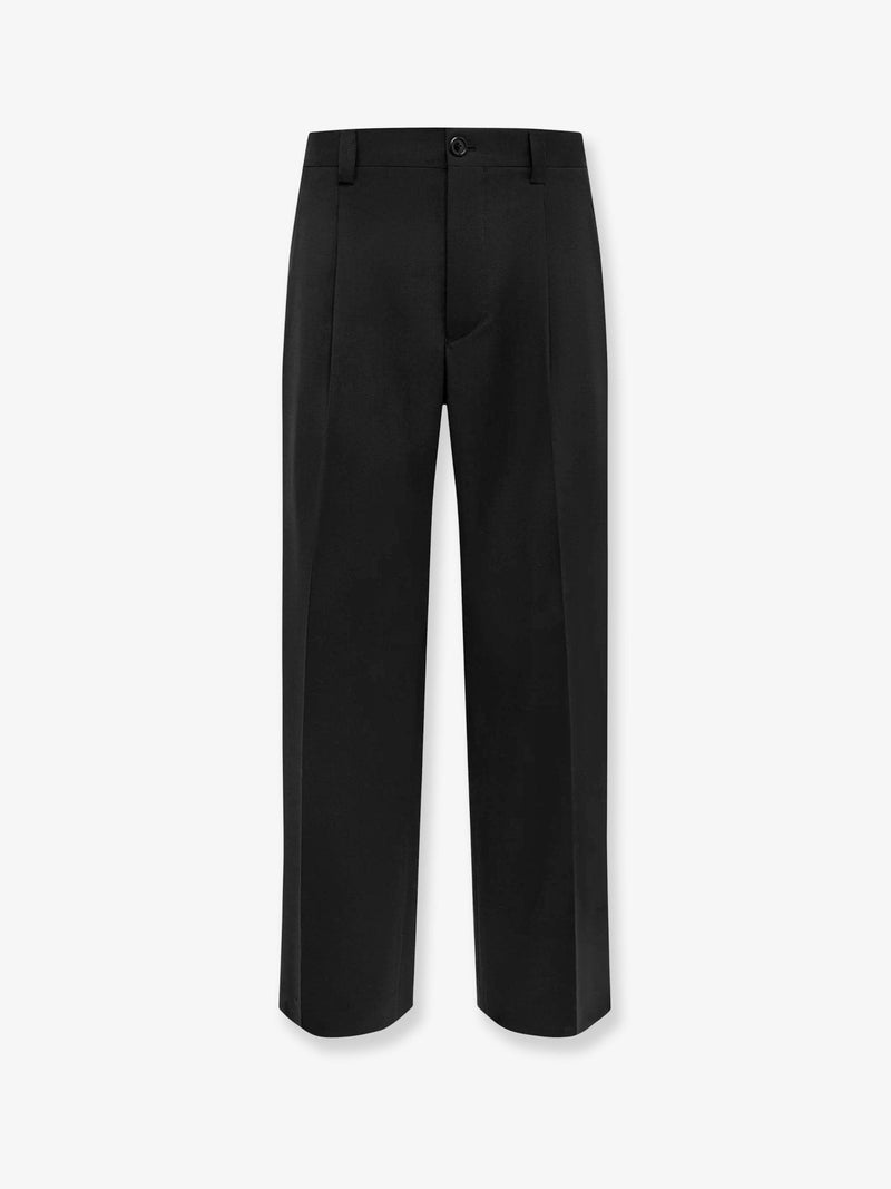 Laneus Laneus Virgin Wool Blend Trousers Black Men - World Class Fashion