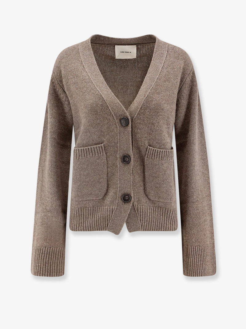 Lisa Yang Lisa Yang Danni Cashmere Cardigan Brown - World Class Fashion