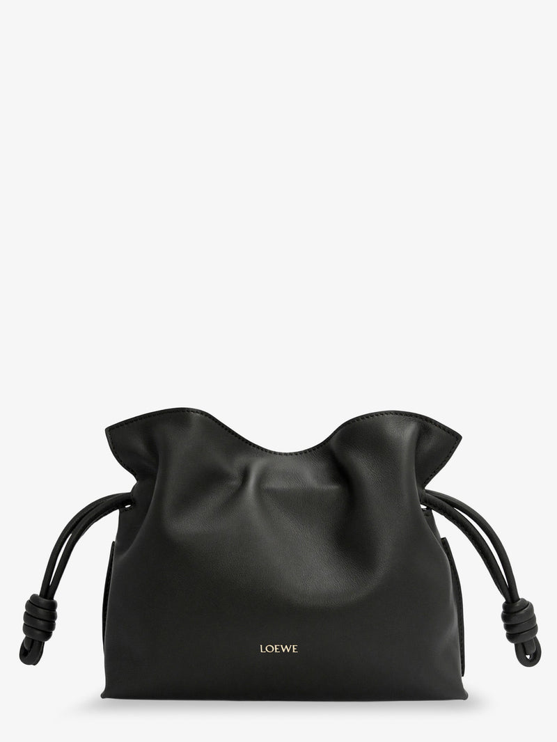 Loewe Loewe Flamenco Leather Clutch Black - World Class Fashion