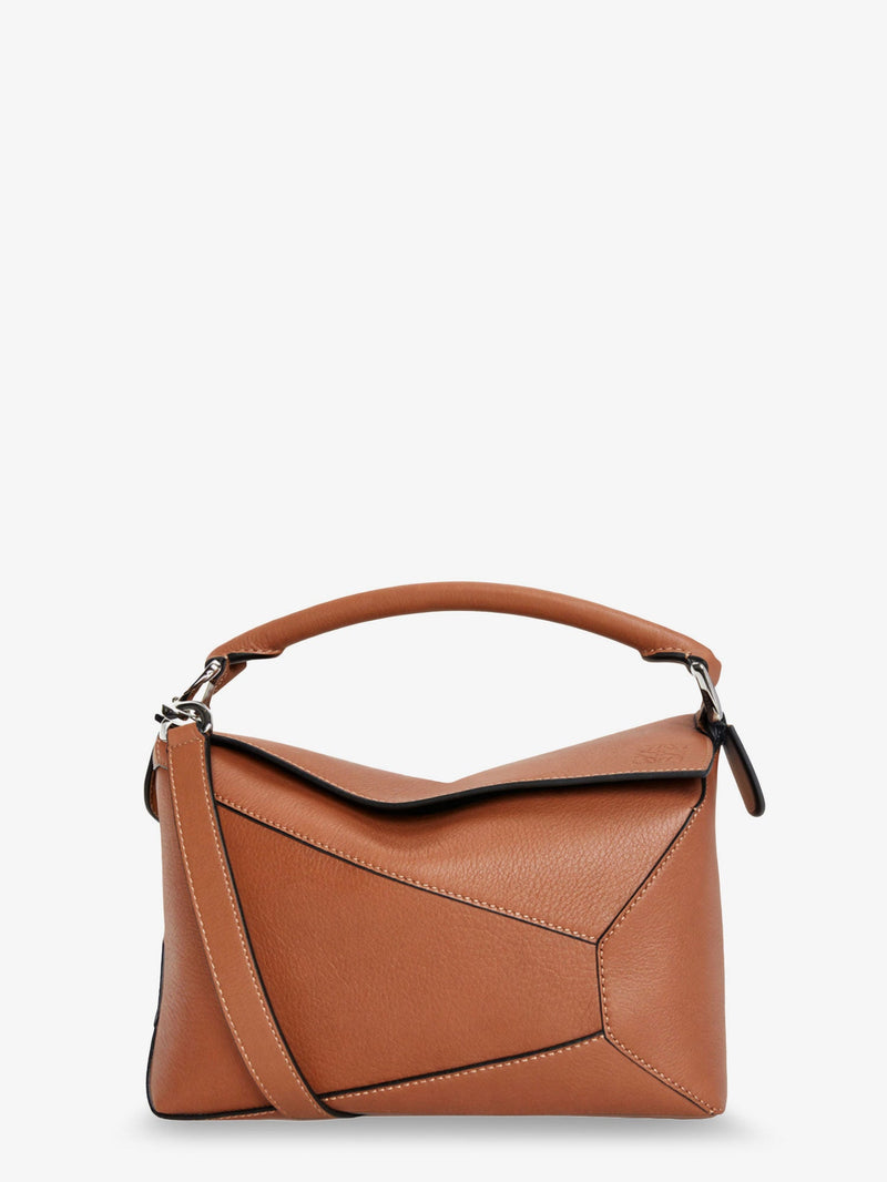 Loewe Loewe Puzzle Edge Leather Handbag Brown - World Class Fashion