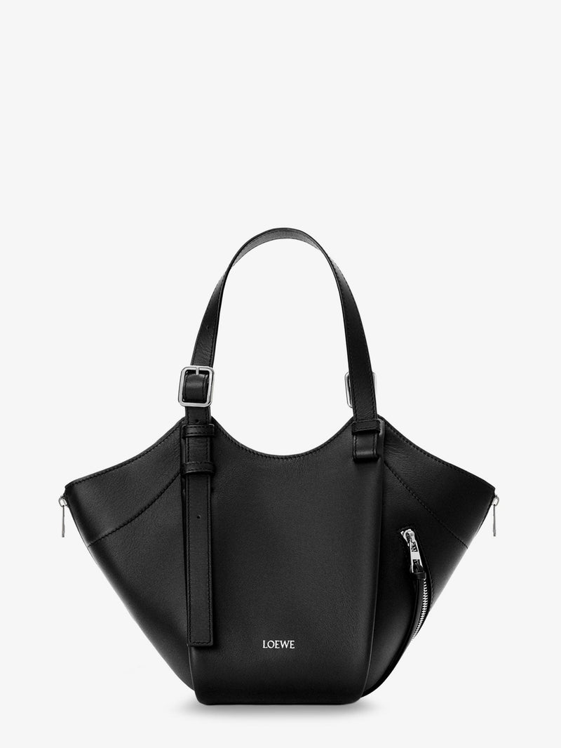 Loewe Loewe Hammock Flip Leather Handbag Black - World Class Fashion