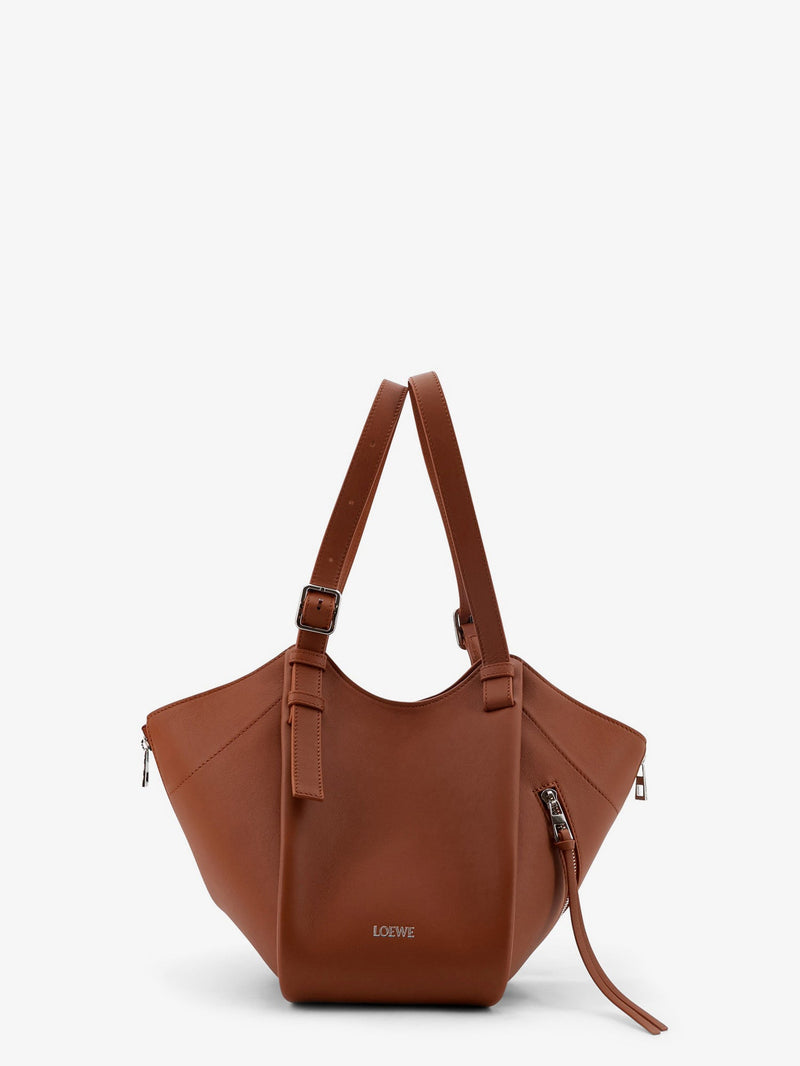 Loewe Loewe Hammock Flip Leather Handbag Brown - World Class Fashion