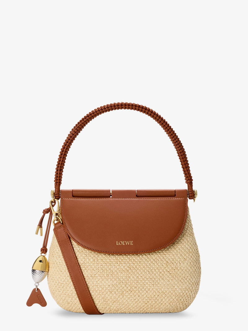Loewe Loewe Paula's Ibiza Raffia and Leather Pescador Bag Brown - World Class Fashion