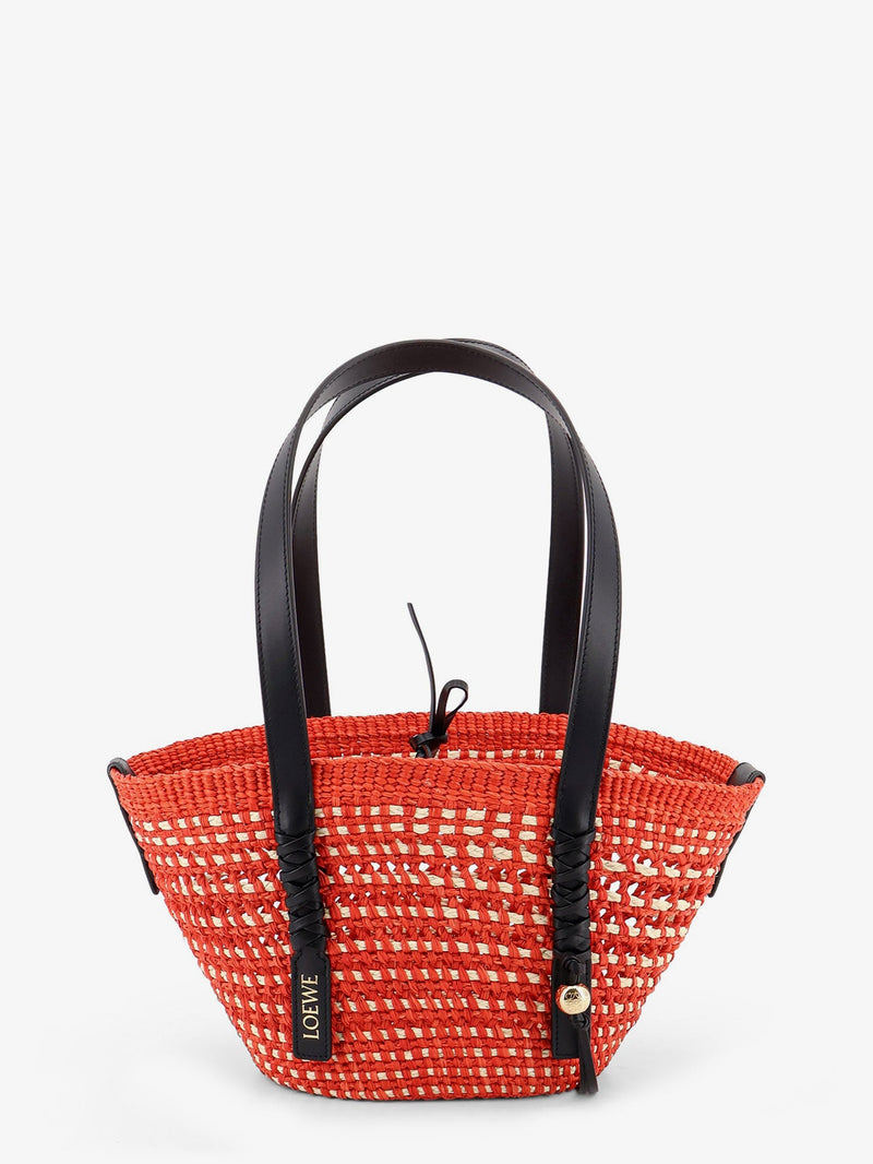 Loewe Bolso de hombro pequeño Loewe Paula's Ibiza Braid Basket rojo - World Class Fashion