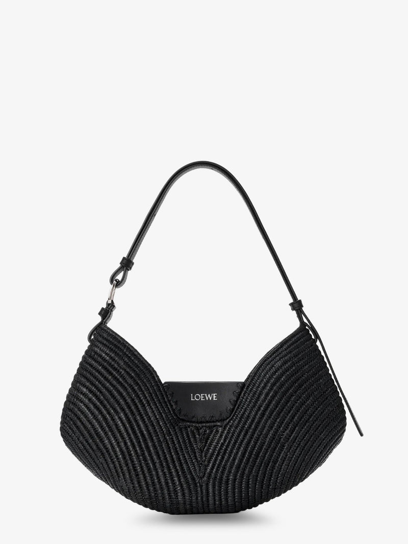 Loewe Loewe Paula's Ibiza Swing Raffia Leather Bag Black - World Class Fashion