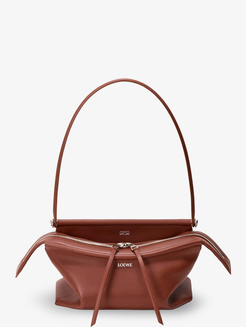 Loewe Loewe Whisker Small Calfskin Handbag Brown - World Class Fashion