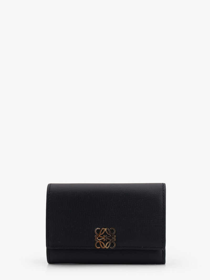 Loewe Loewe Anagram Leather Wallet Black Women - World Class Fashion