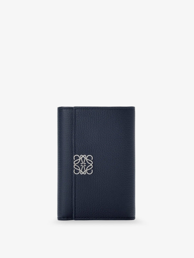 Loewe Loewe Anagram Leather Wallet Blue Women - World Class Fashion