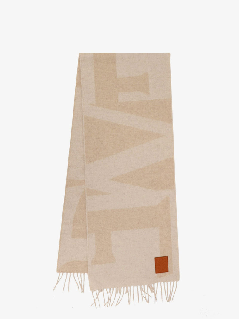 Loewe Loewe Cashmere Scarf Beige Women - World Class Fashion