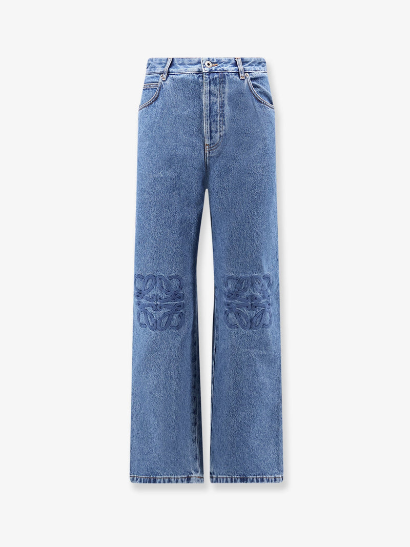 Loewe Loewe Anagram Baggy Jeans Blue Men - World Class Fashion