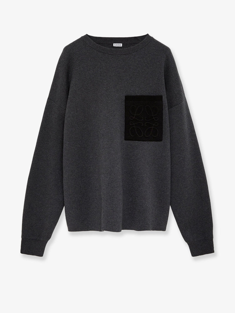 Loewe Loewe Anagram Cotton Blend Sweatshirt Grey - World Class Fashion