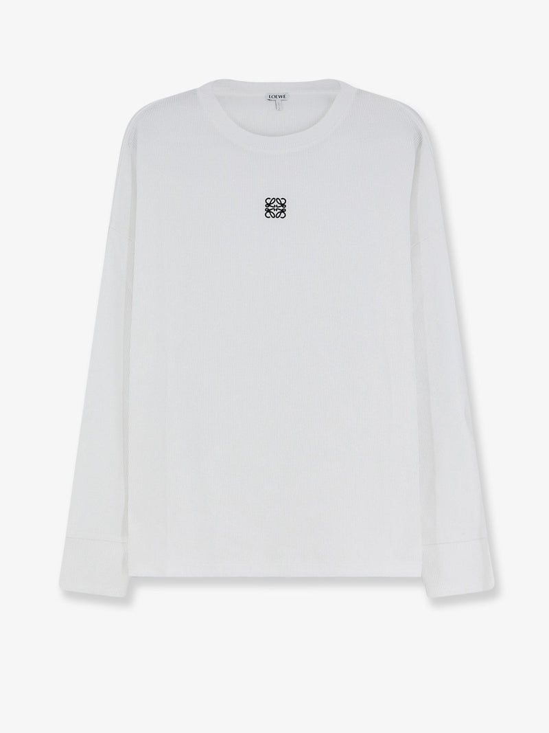 Loewe Loewe Ribbed Cotton T-Shirt White Men - World Class Fashion