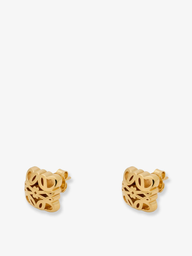 Loewe Loewe Paula's Ibiza Bombè Anagram Brass Earrings Gold - World Class Fashion