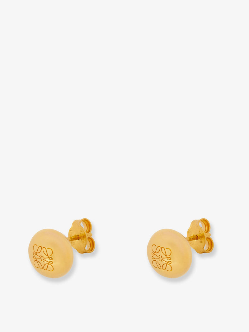 Loewe Loewe Paula's Ibiza Anagram Pebble Earrings Gold - World Class Fashion