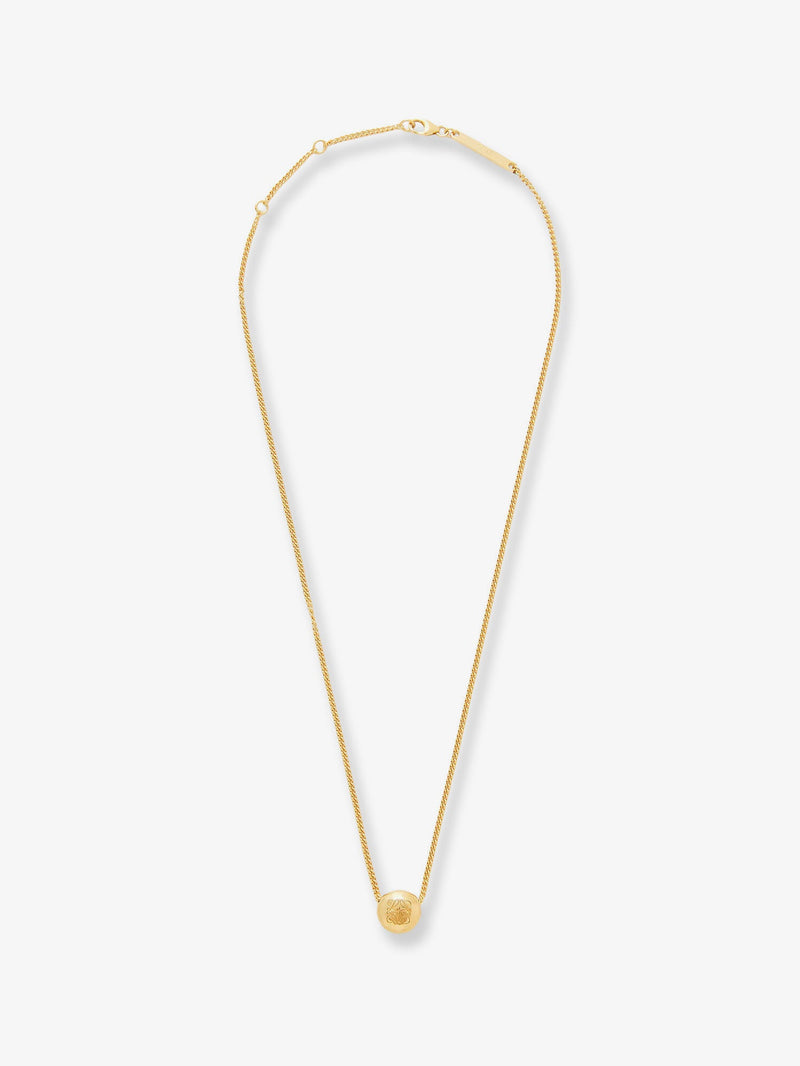 Loewe Loewe Paula's Ibiza Anagram Pebble Necklace Silver - World Class Fashion