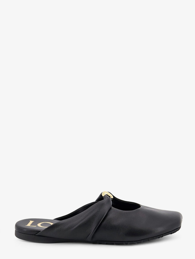Loewe Loewe Pebble Soft Low Leather Sandals Black - World Class Fashion