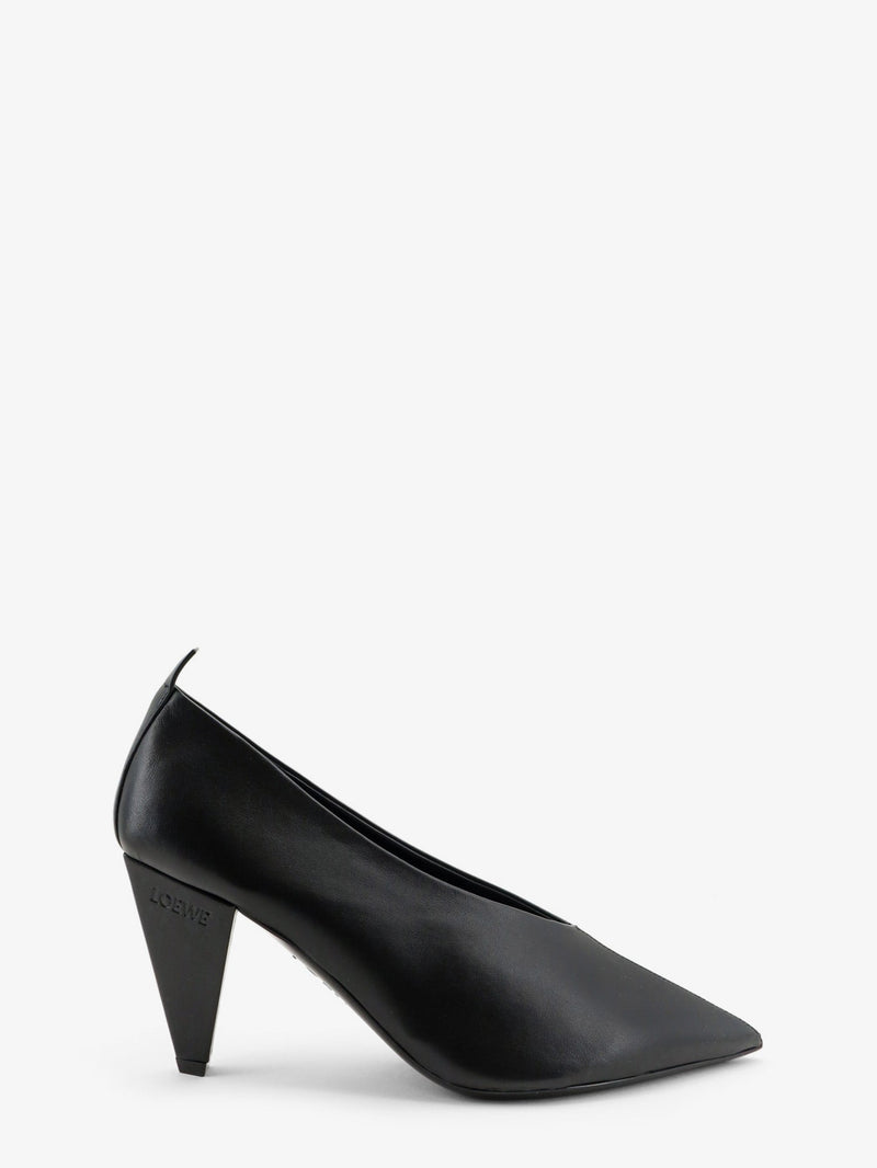 Loewe Loewe Origami Cubic Leather Pumps Black - World Class Fashion
