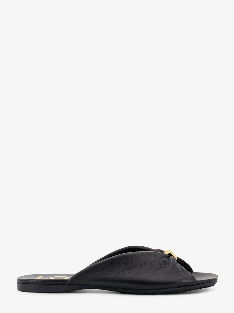 Loewe Loewe Paula's Ibiza Pebble Soft Leather Sandals Black - World Class Fashion