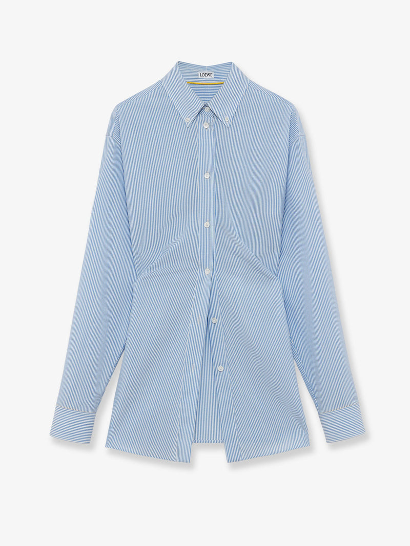 Loewe Loewe Lightweight Wool Striped Shirt Blue - World Class Fashion