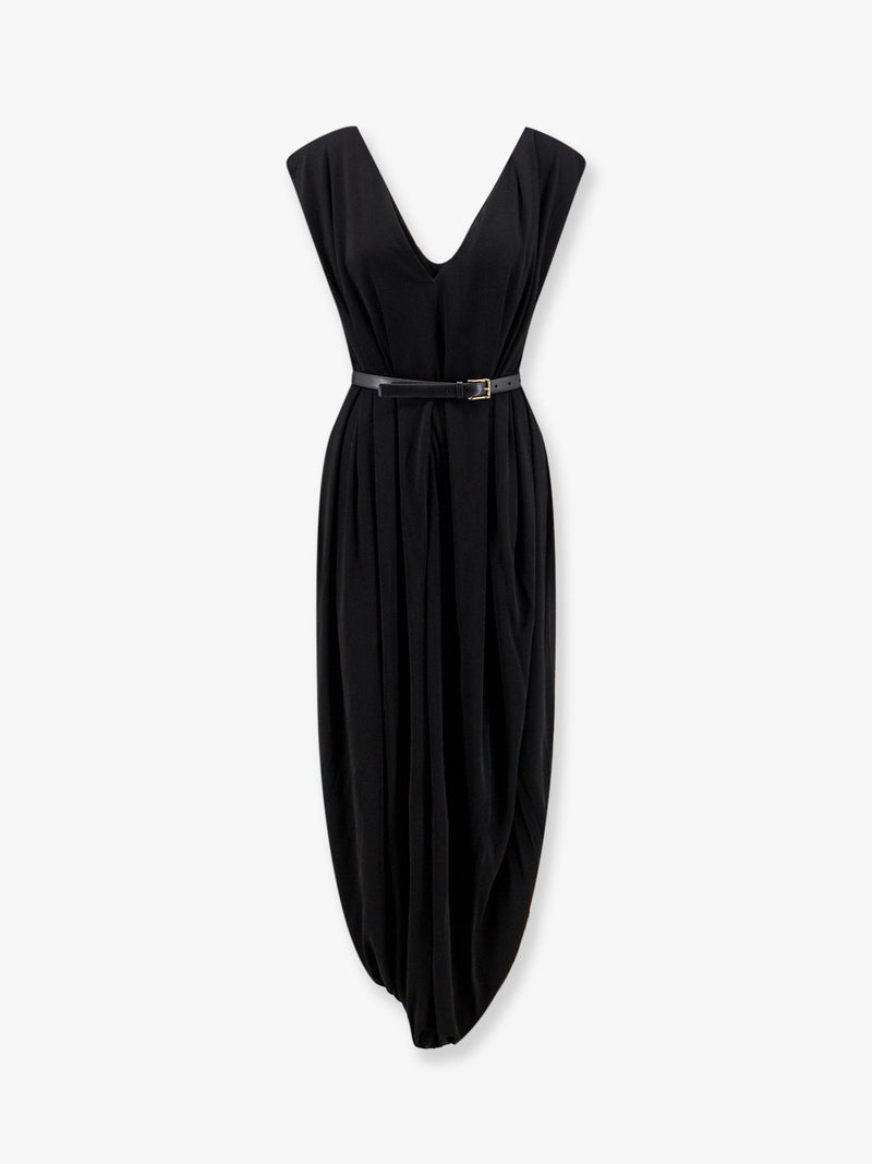 Loewe Loewe Long Viscose Dress Black Women - World Class Fashion