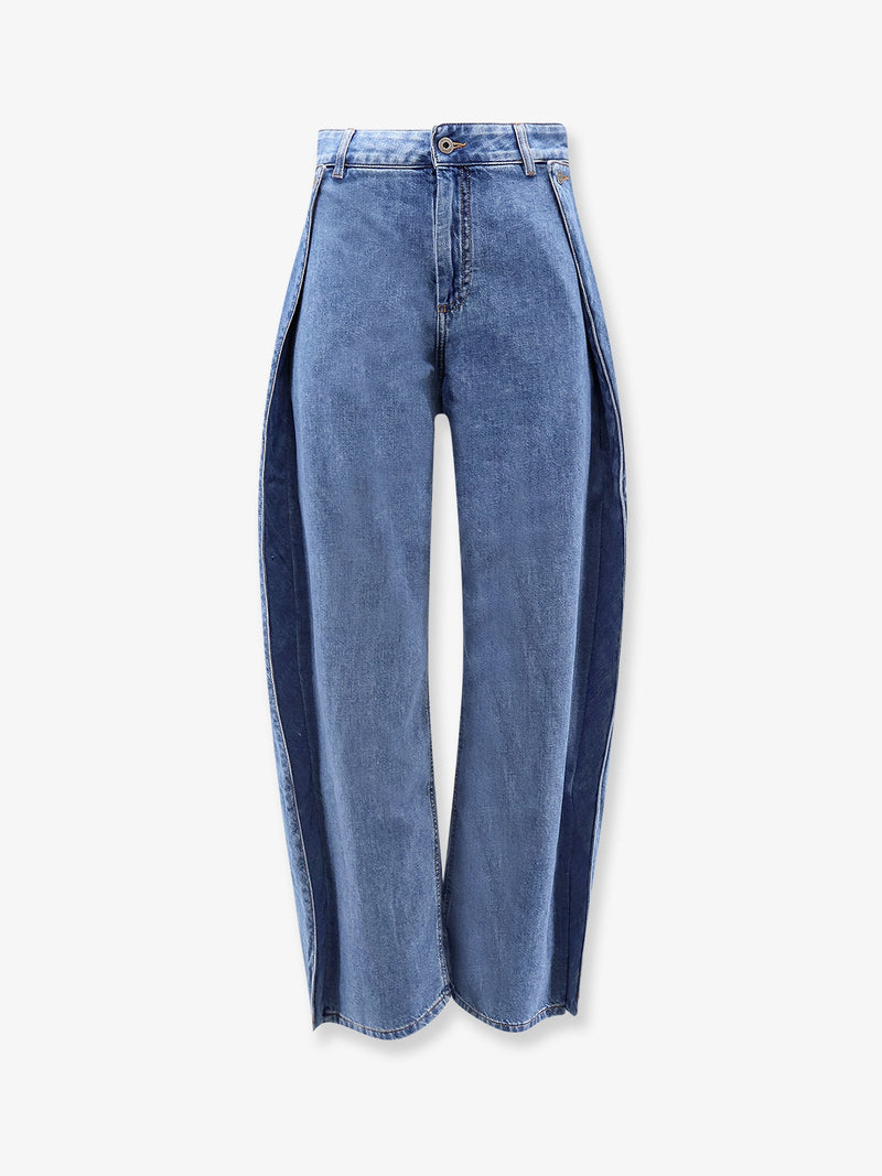 Loewe Loewe Asymmetrical Blue Denim Jeans Women - World Class Fashion