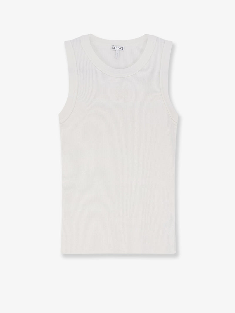 Loewe Loewe Anagram Viscose Tank Top White - World Class Fashion