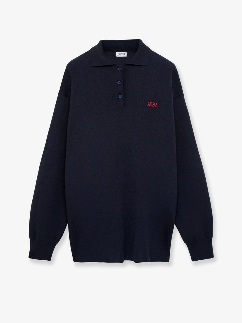 Loewe Loewe Cashmere Silk Blend Sweater Blue - World Class Fashion