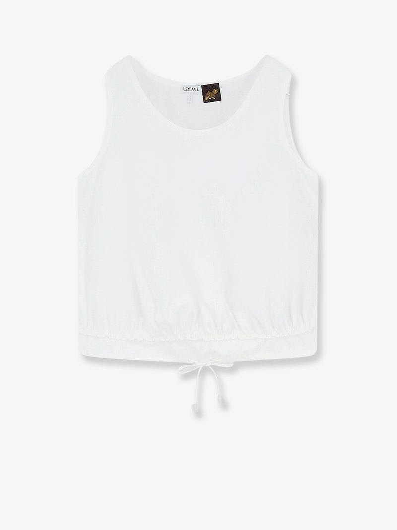 Loewe Loewe Paula's Ibiza Lightweight Cotton Top White - World Class Fashion