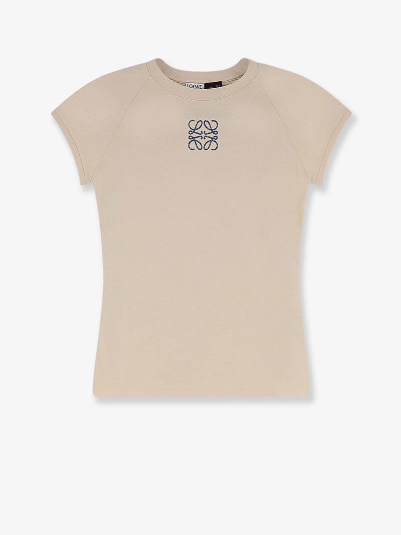 Loewe Loewe Paula's Ibiza Cotton T-Shirt Beige - World Class Fashion