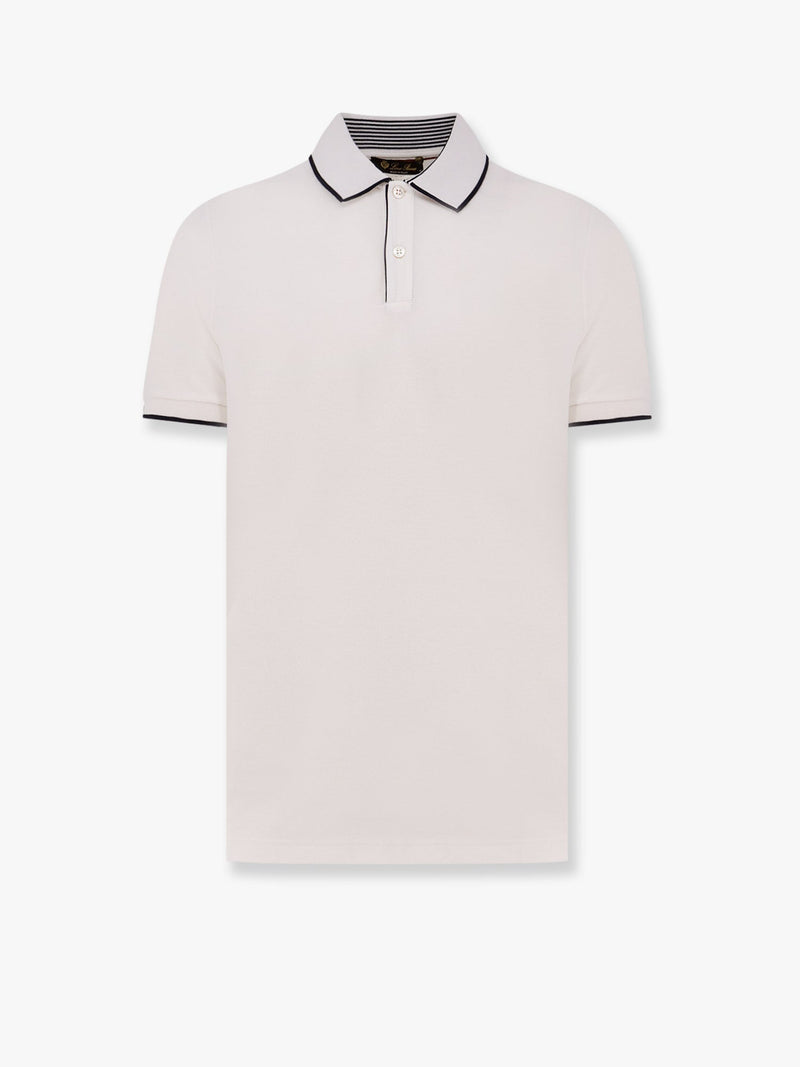 Loro Piana Loro Piana Brentwood Cotton Polo Shirt White - World Class Fashion