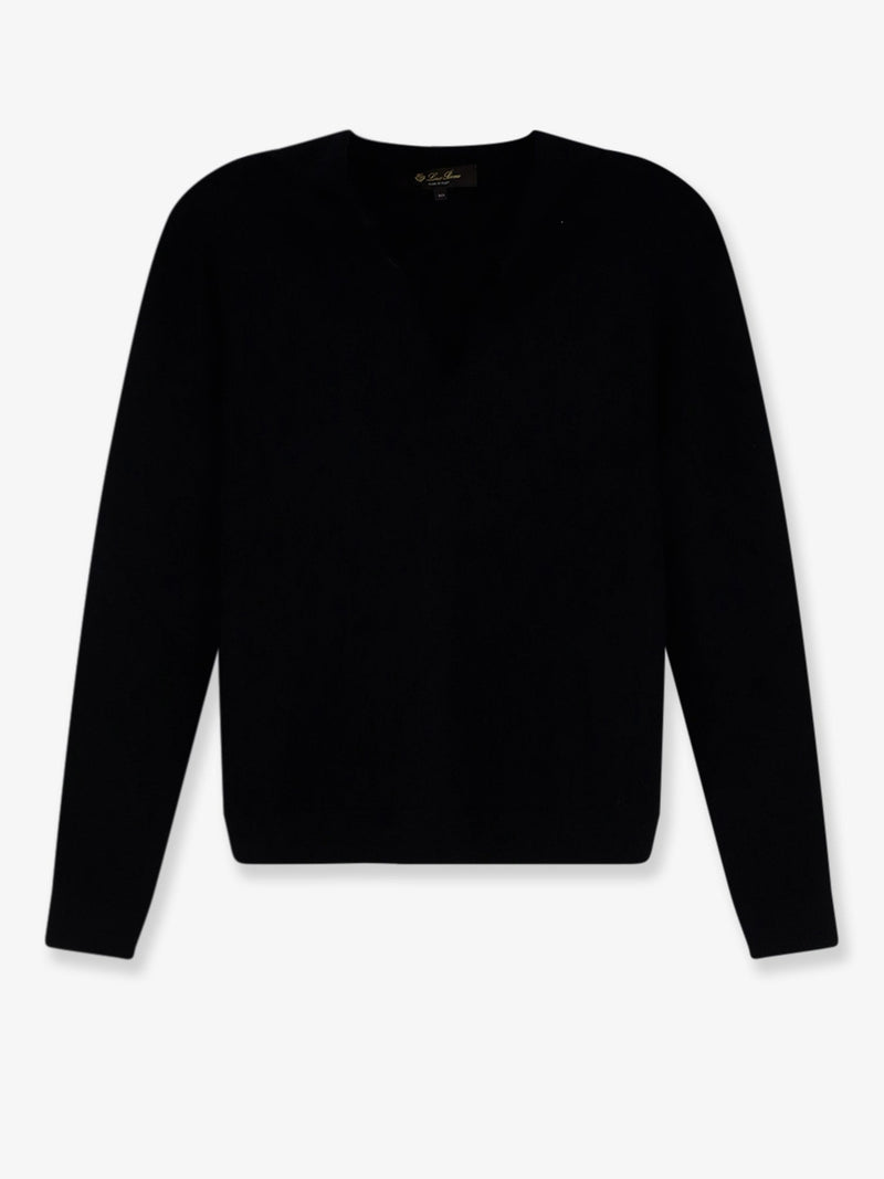 Loro Piana Loro Piana Siena Silk And Cotton Polo Sweater Black - World Class Fashion