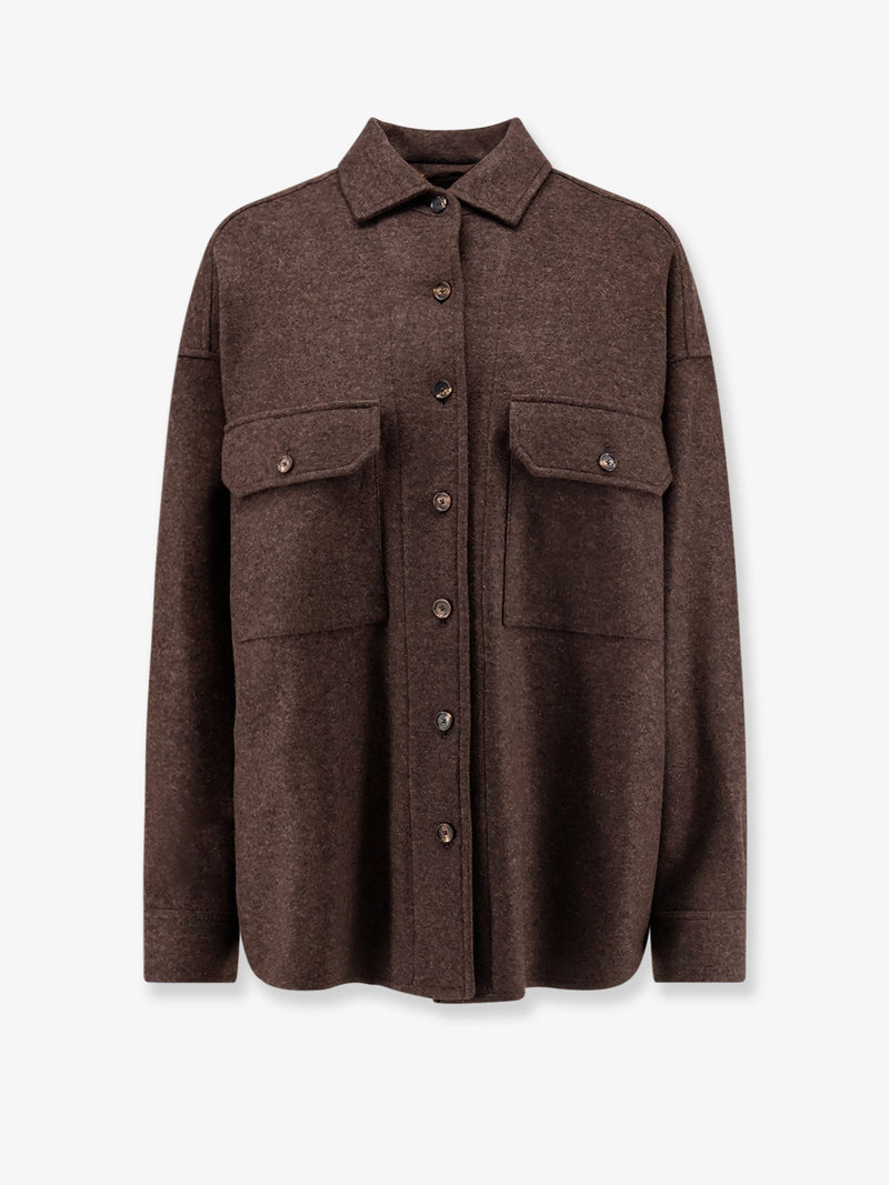 Loro Piana Loro Piana Darby Novalis Stretch Cashmere Overshirt Brown - World Class Fashion