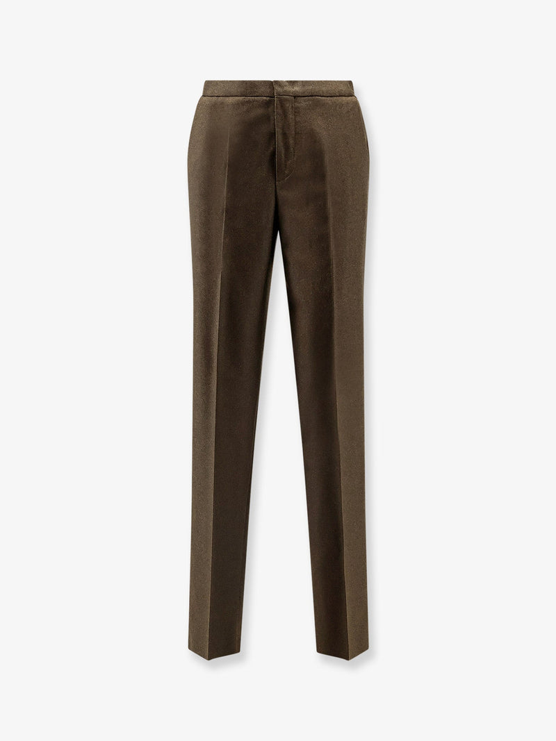 Loro Piana Loro Piana Jan Virgin Wool and Cashmere Trousers Brown - World Class Fashion