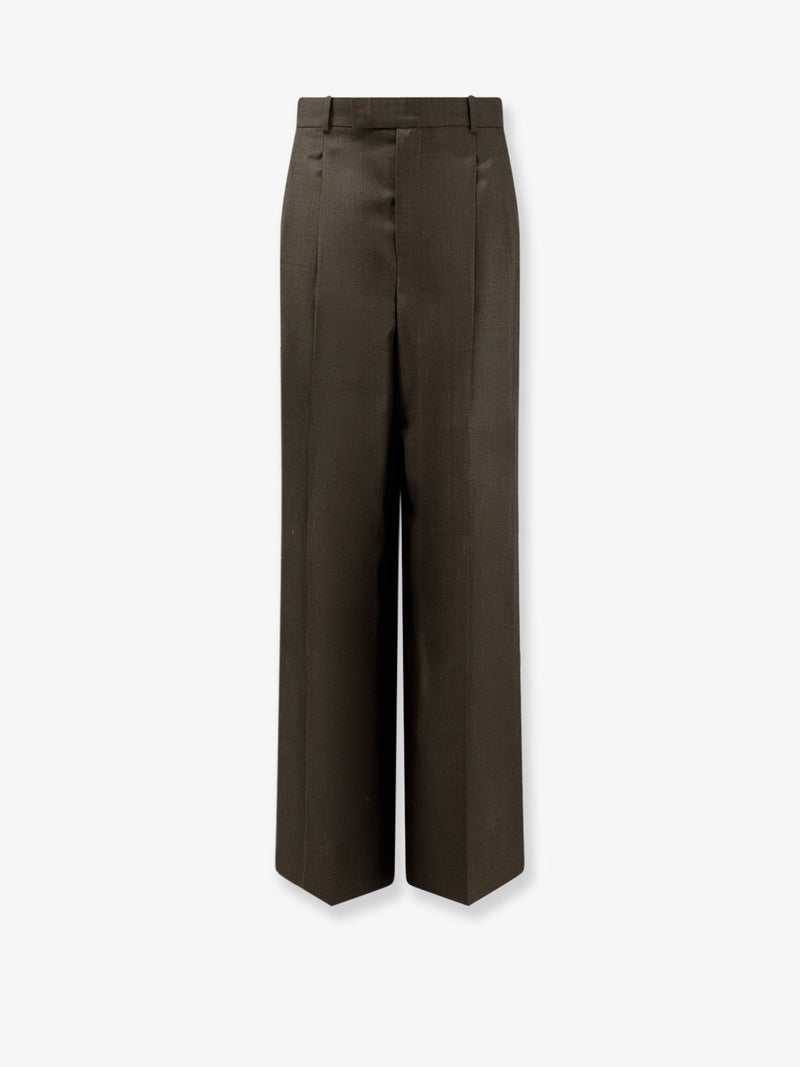 Loro Piana Loro Piana Stephen Wool Trousers Grey - World Class Fashion