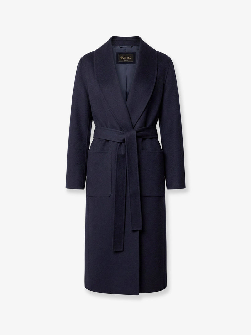 Loro Piana Loro Piana Marlon Virgin Wool and Cashmere Coat Blue - World Class Fashion