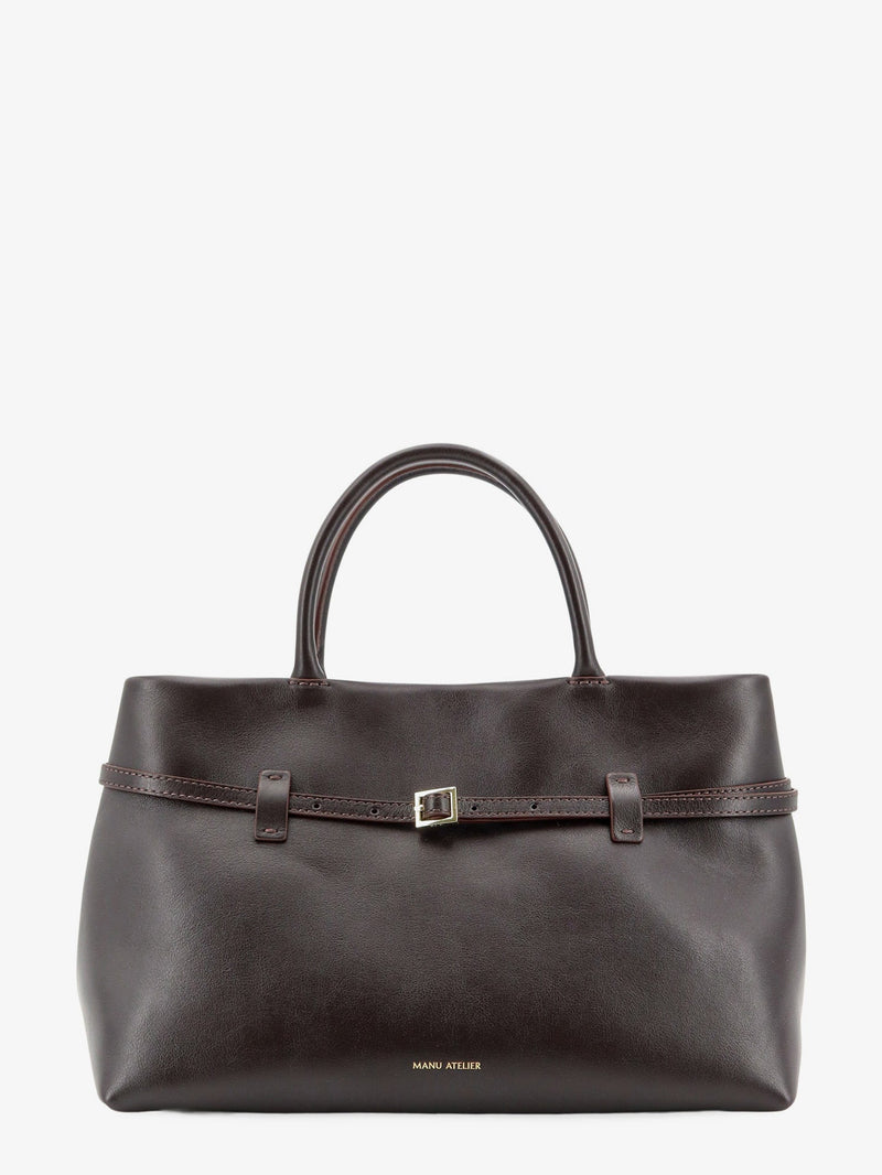 Manu Atelier Manu Atelier Le Cambon 35 Leather Handbag Bitter Brown - World Class Fashion