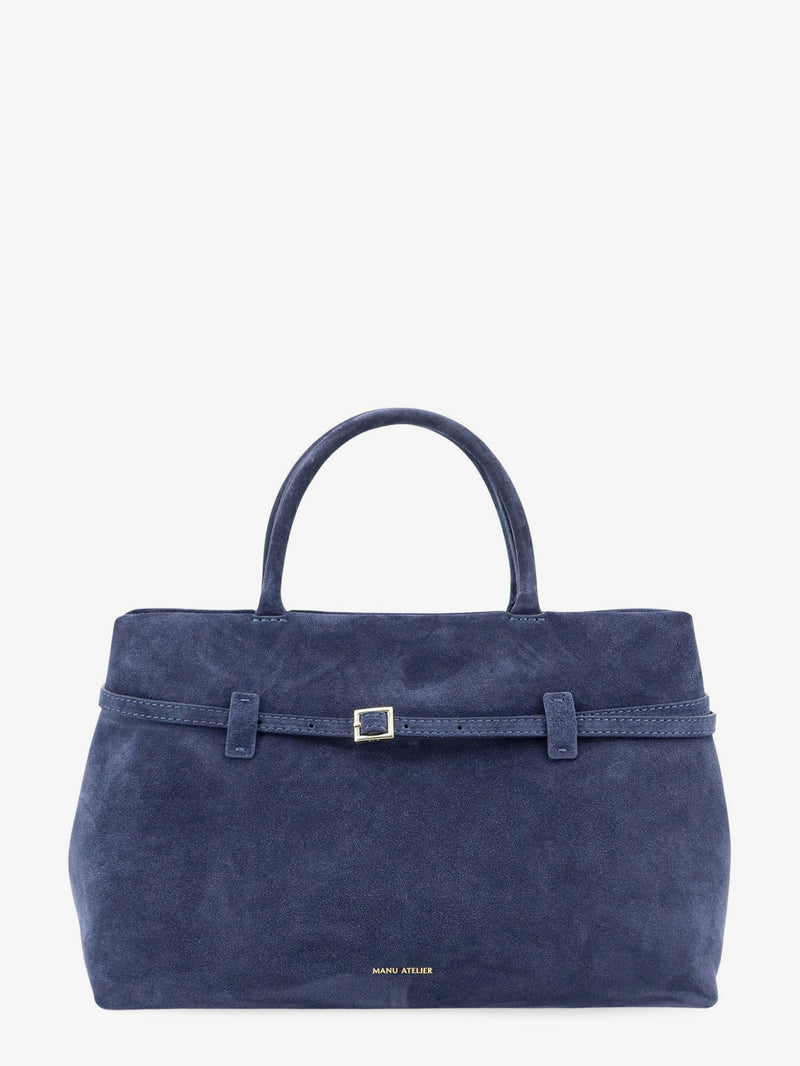 Manu Atelier Manu Atelier Le Cambon 35 Suede Handbag Dark Navy - World Class Fashion