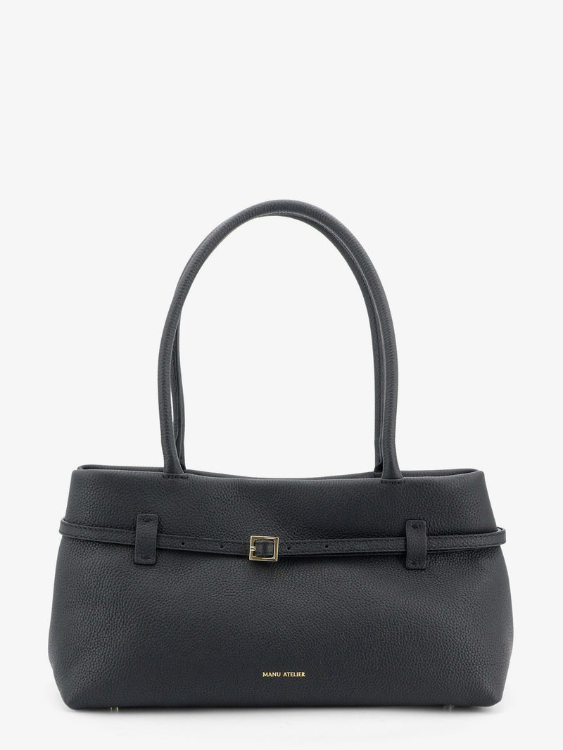 Manu Atelier Manu Atelier Le Cambon East West Leather Shoulder Bag Black - World Class Fashion