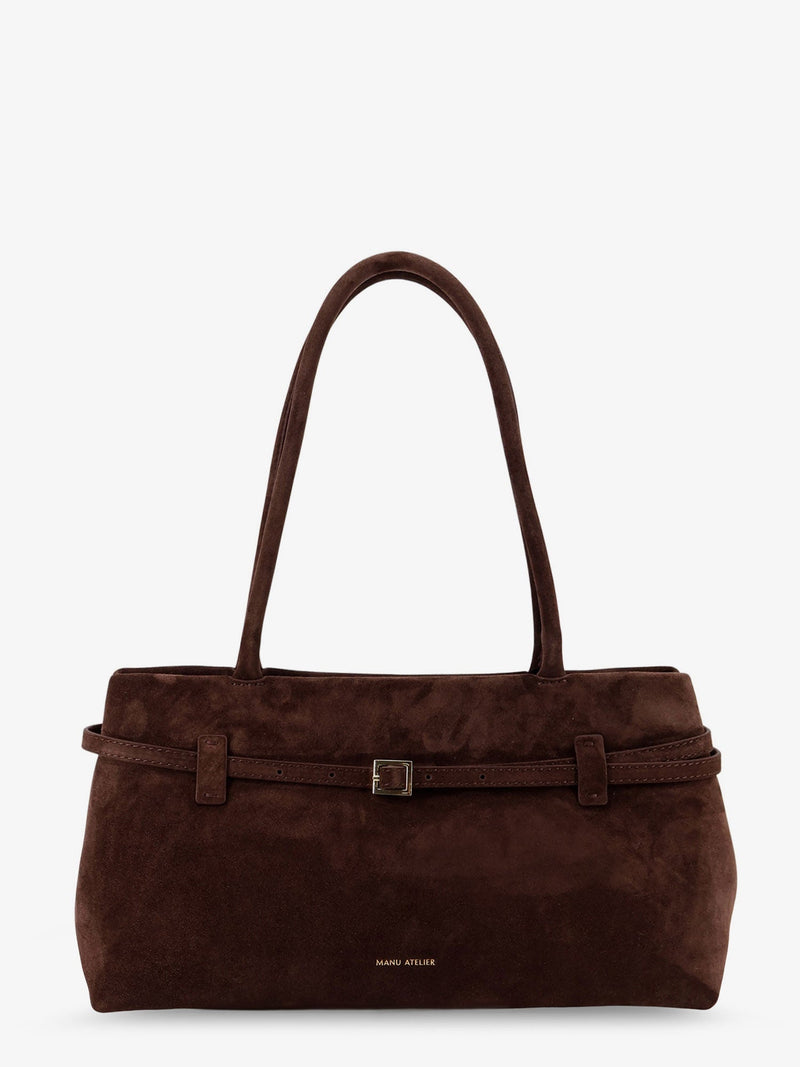 Manu Atelier Manu Atelier Le Cambon East West Suede Shoulder Bag Brown - World Class Fashion