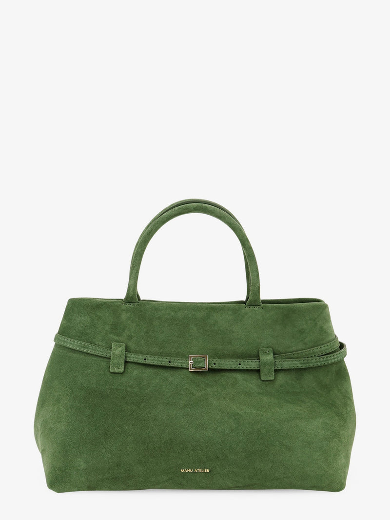 Manu Atelier Manu Atelier Le Cambon 35 Suede Handbag Velvet Green - World Class Fashion