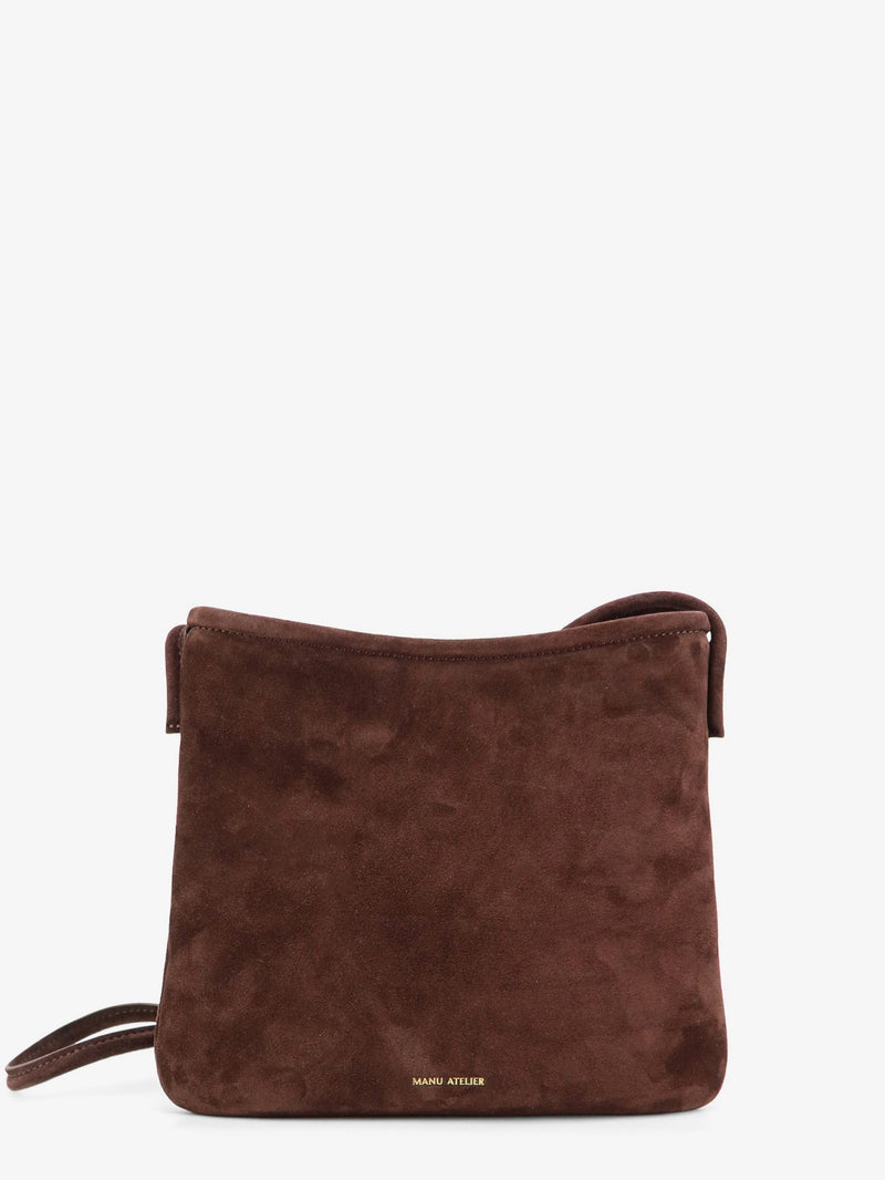 Manu Atelier Manu Atelier Fidéle Suede Crossbody Bag Deep Brown - World Class Fashion