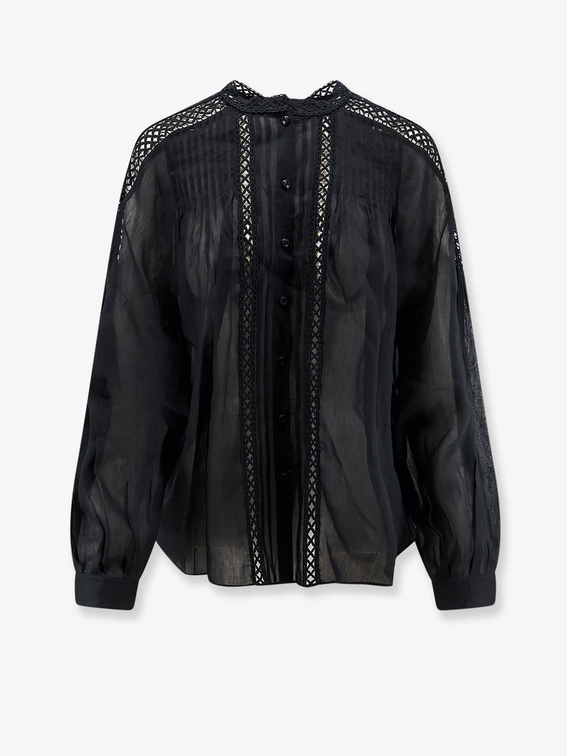 Marant Étoile Marant Étoile Polda Viscose and Linen Shirt Black - World Class Fashion